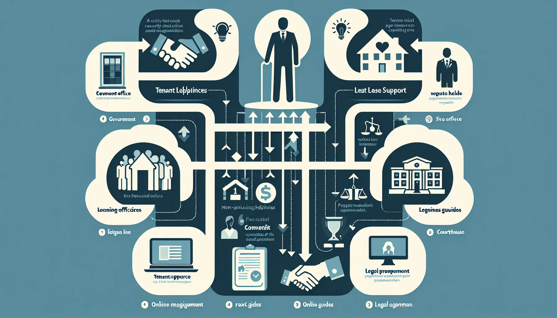 flowchart of support resources available to Danville tenants