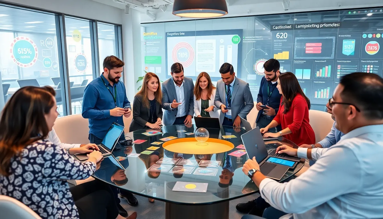 team brainstorming gamification strategies for event ticket sales.