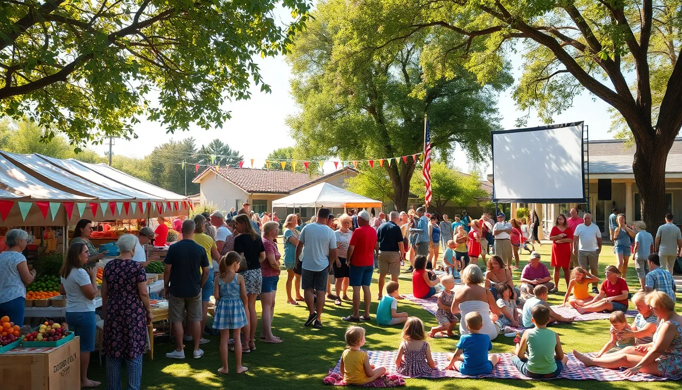 community event in Valley Center with families enjoying local activities.