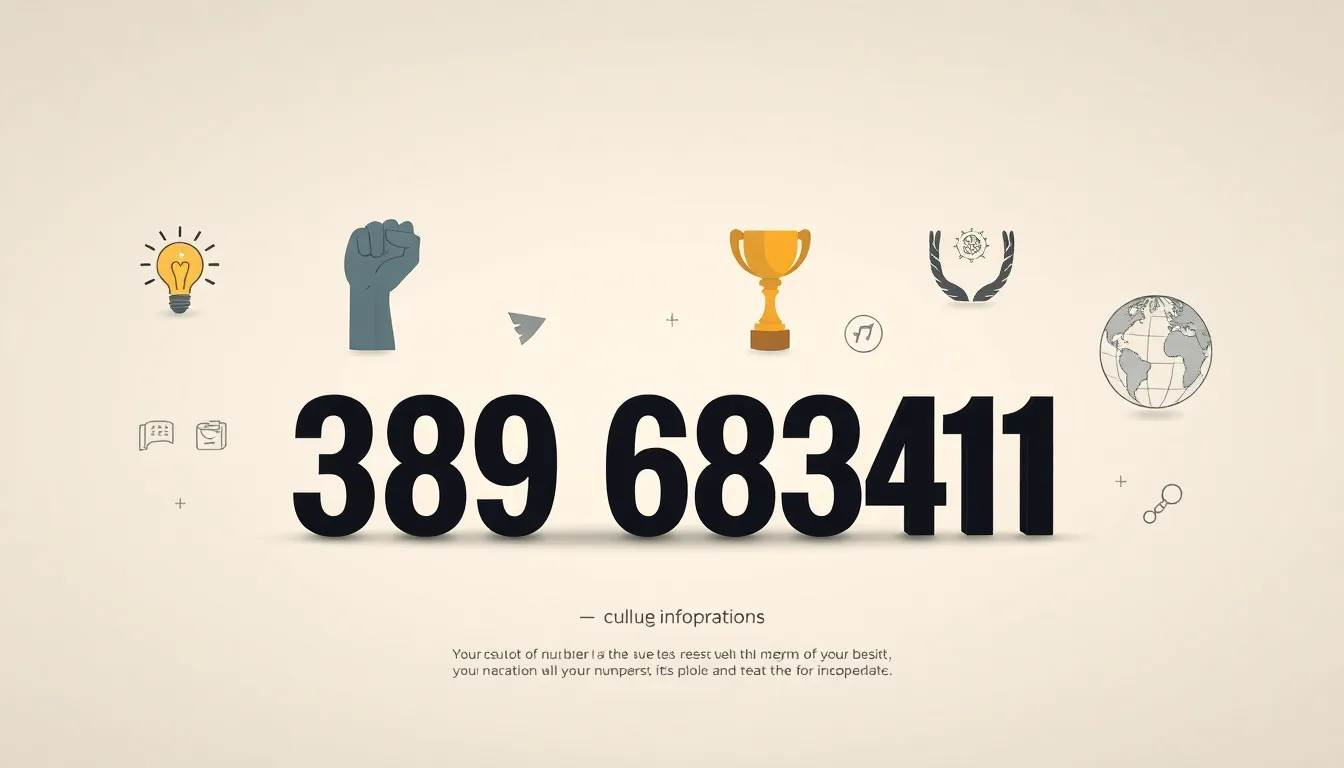 Infographic depicting the significance and cultural interpretations of the number 3895683411.