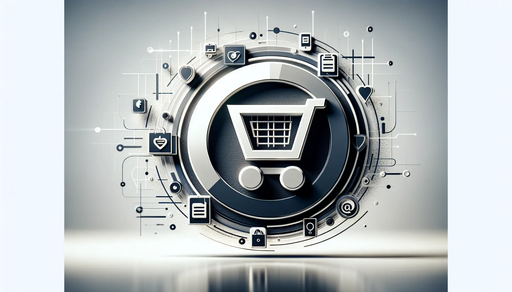 Shopee logo in black and white with modern design elements.