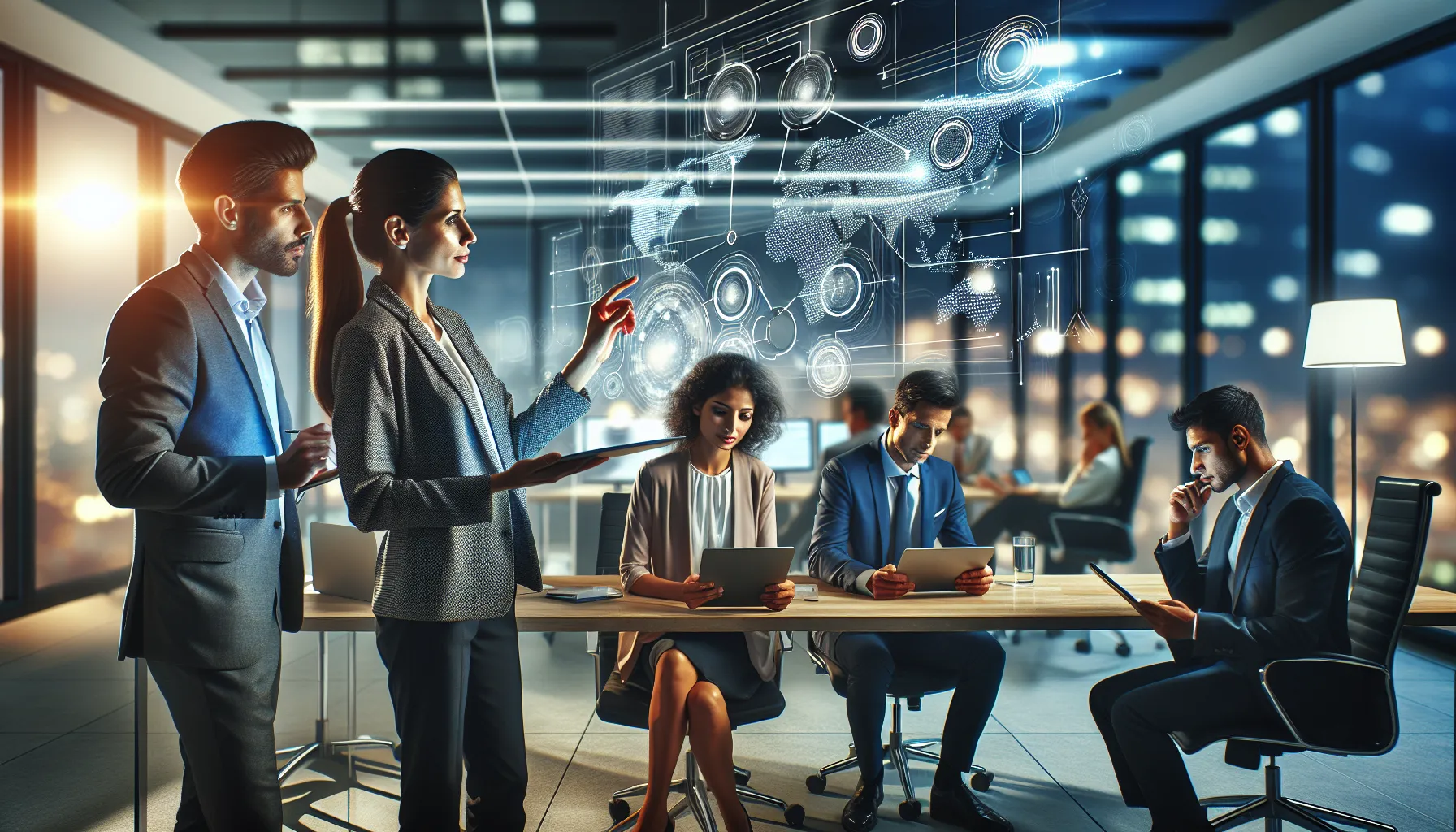 diverse team discussing CBOFEOS challenges in a modern office.