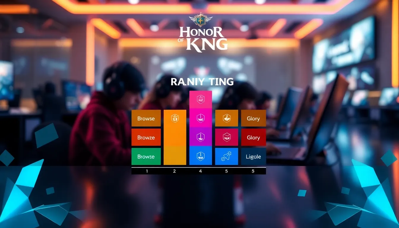 digital ranking chart of Honor of Kings with engaged players.