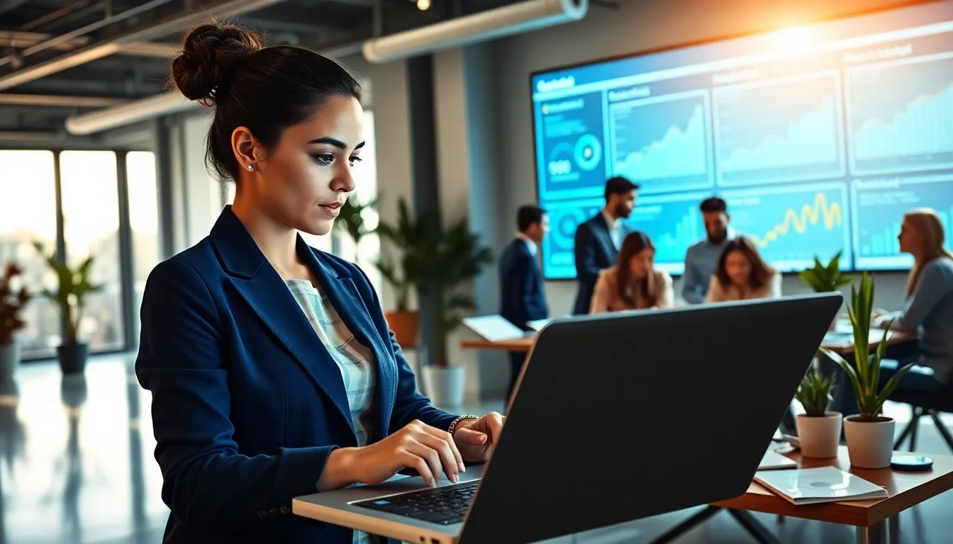 a diverse team collaborating in a modern office for digital marketing.