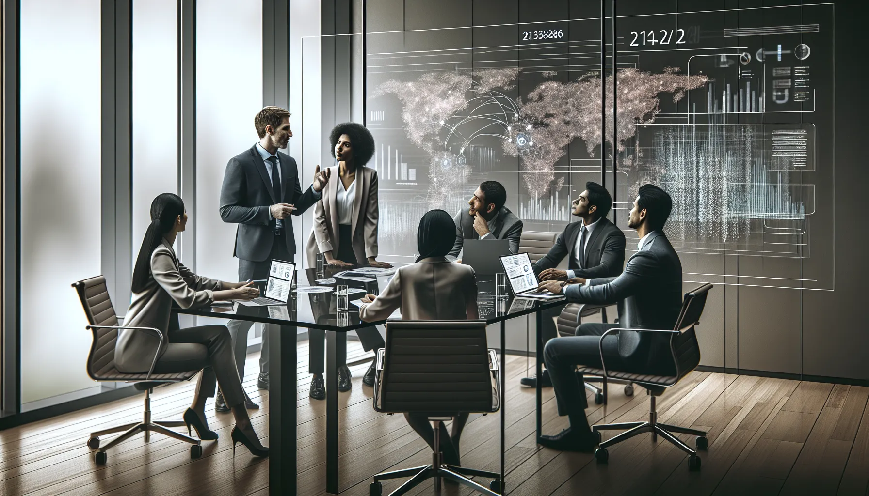 diverse team discussing data management challenges in a modern office.