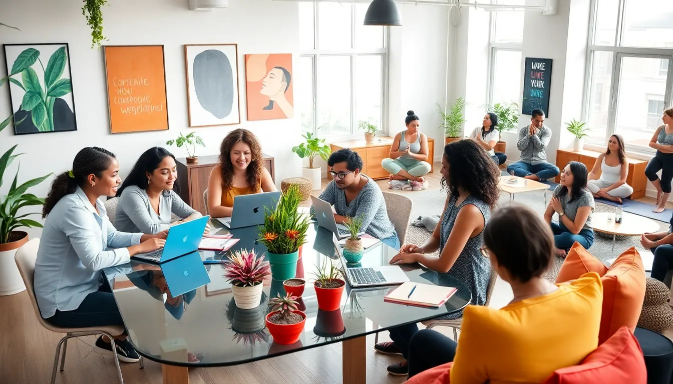 diverse group participating in a community lifestyle event.