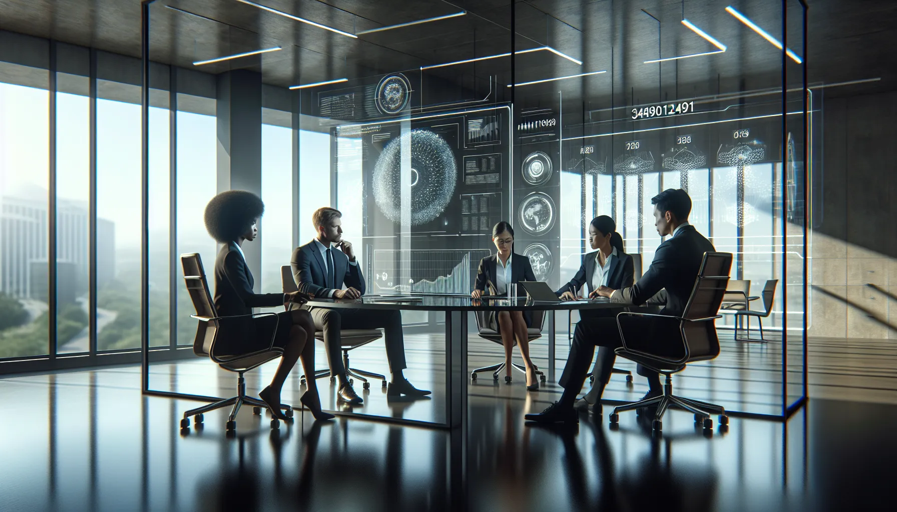 diverse team discussing data integration in a modern office.