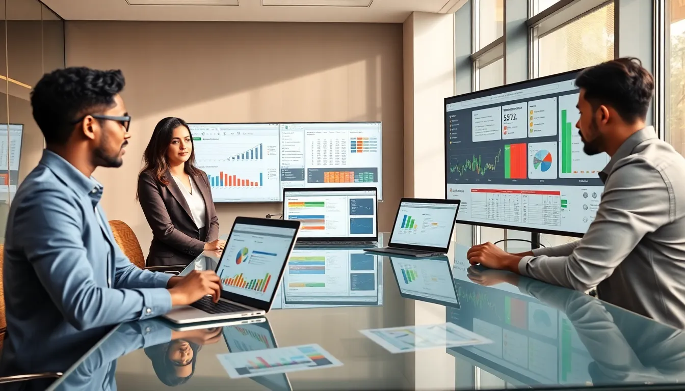 diverse team collaborating on Excel productivity hacks in a modern office.