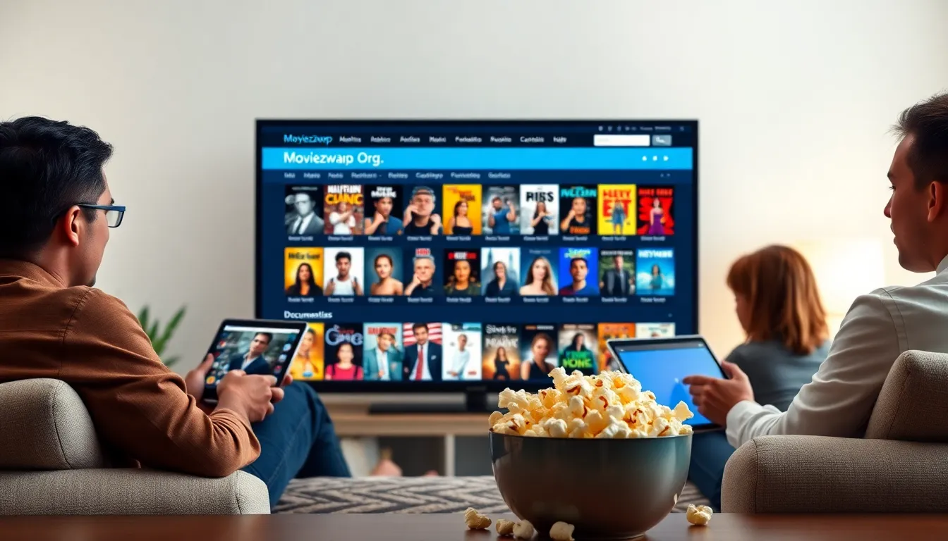 a user-friendly movie streaming website interface with diverse users.