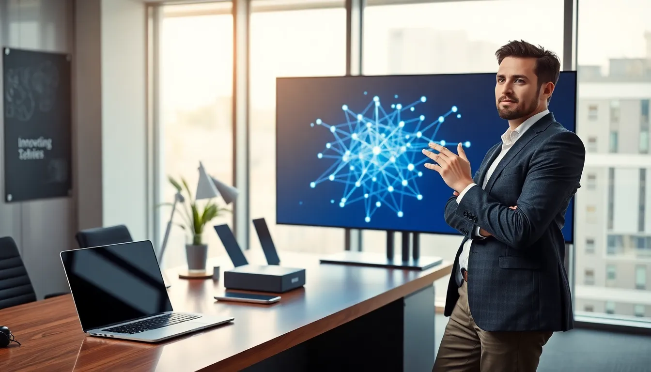 professional in modern office representing innovation and ambition.