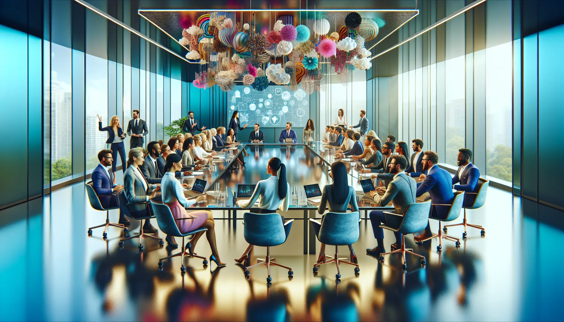 diverse professionals collaborating at the Gamification Summit workshop.