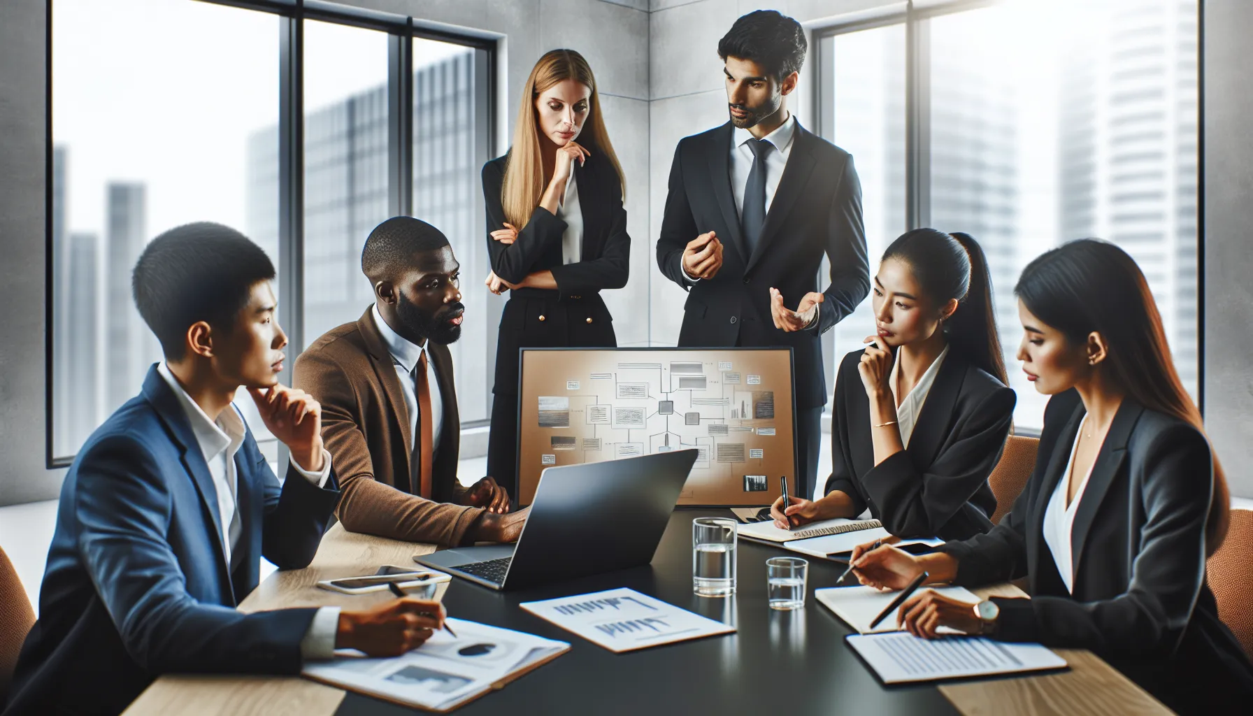 diverse team discussing Sgvdebs challenges in a modern office.