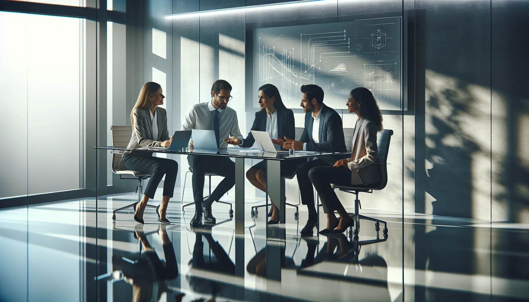 diverse team discussing unique identifiers in a modern office.