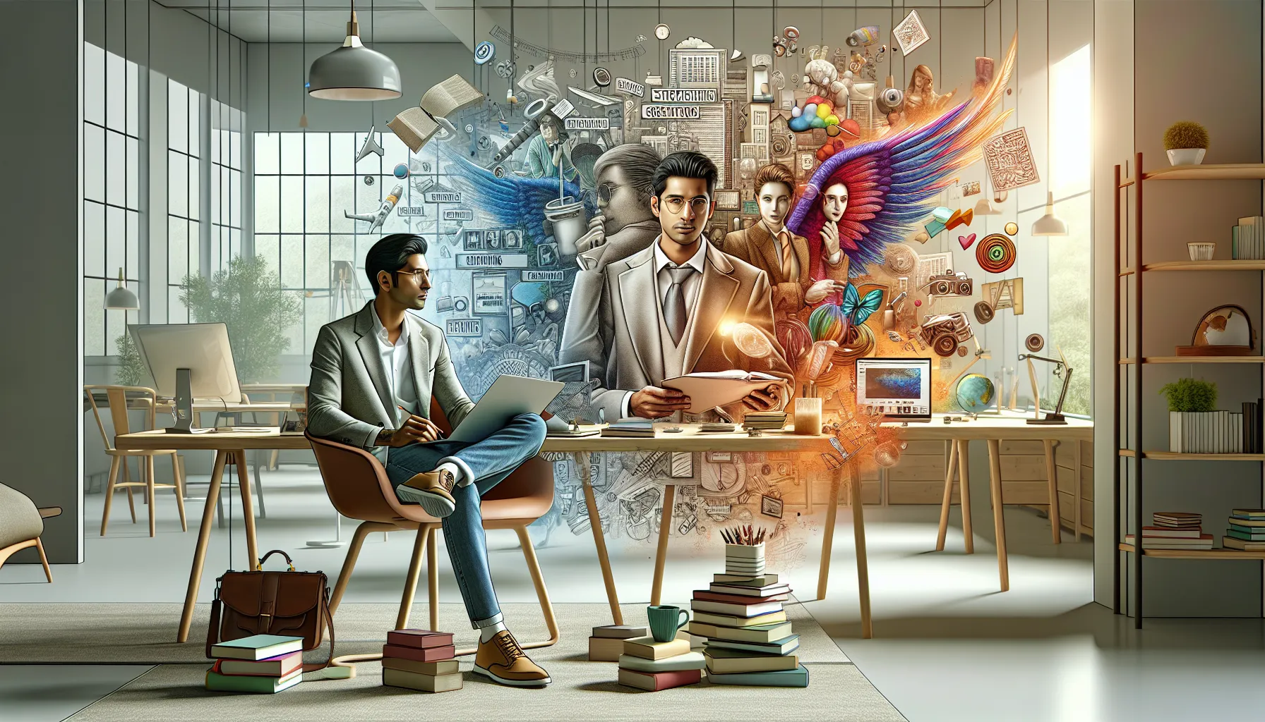 creative individual working in a modern office setting.