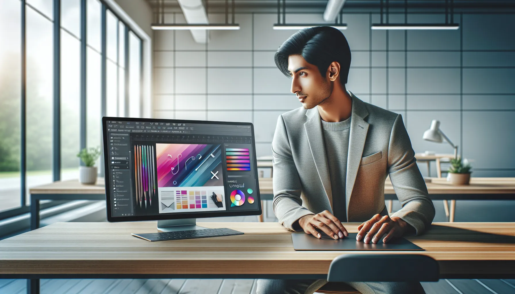 person uninstalling ShotScribus software on a MacBook in a modern office.