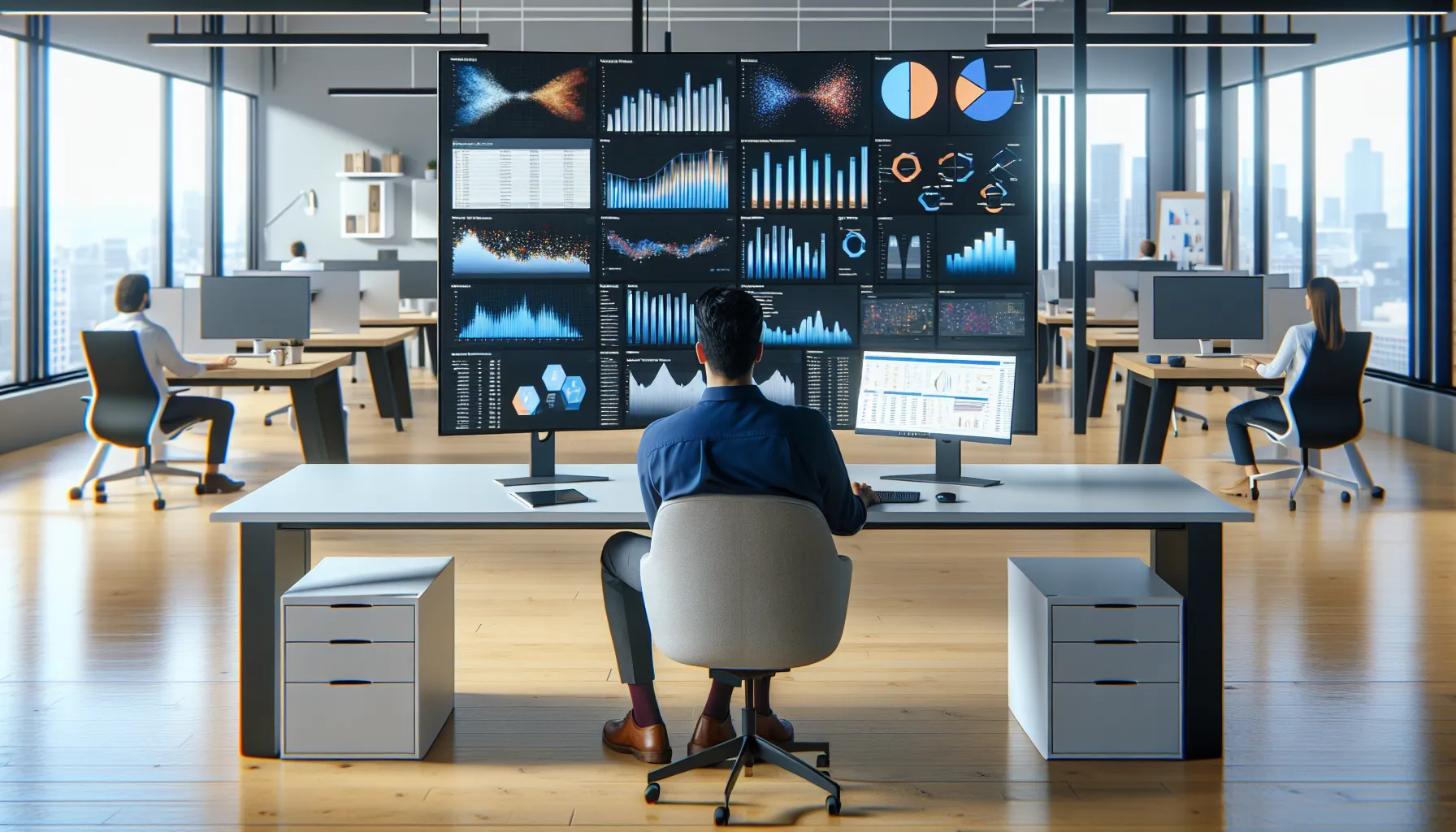 Analyst compares interactive Power BI report with its constrained exported PDF version.