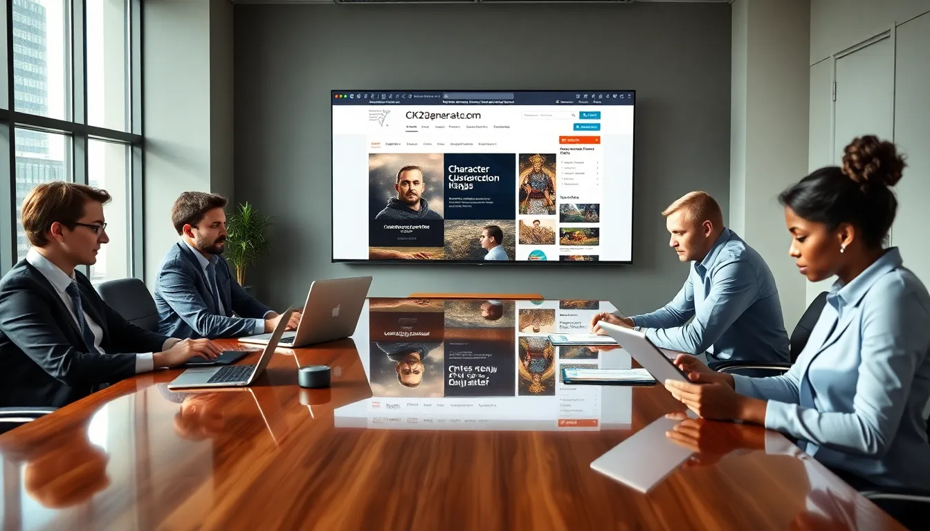 diverse team discussing CK2 customization tools in a modern office.