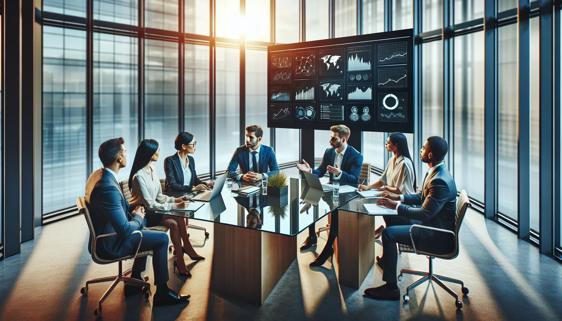 diverse team discussing software update improvements in a modern office.