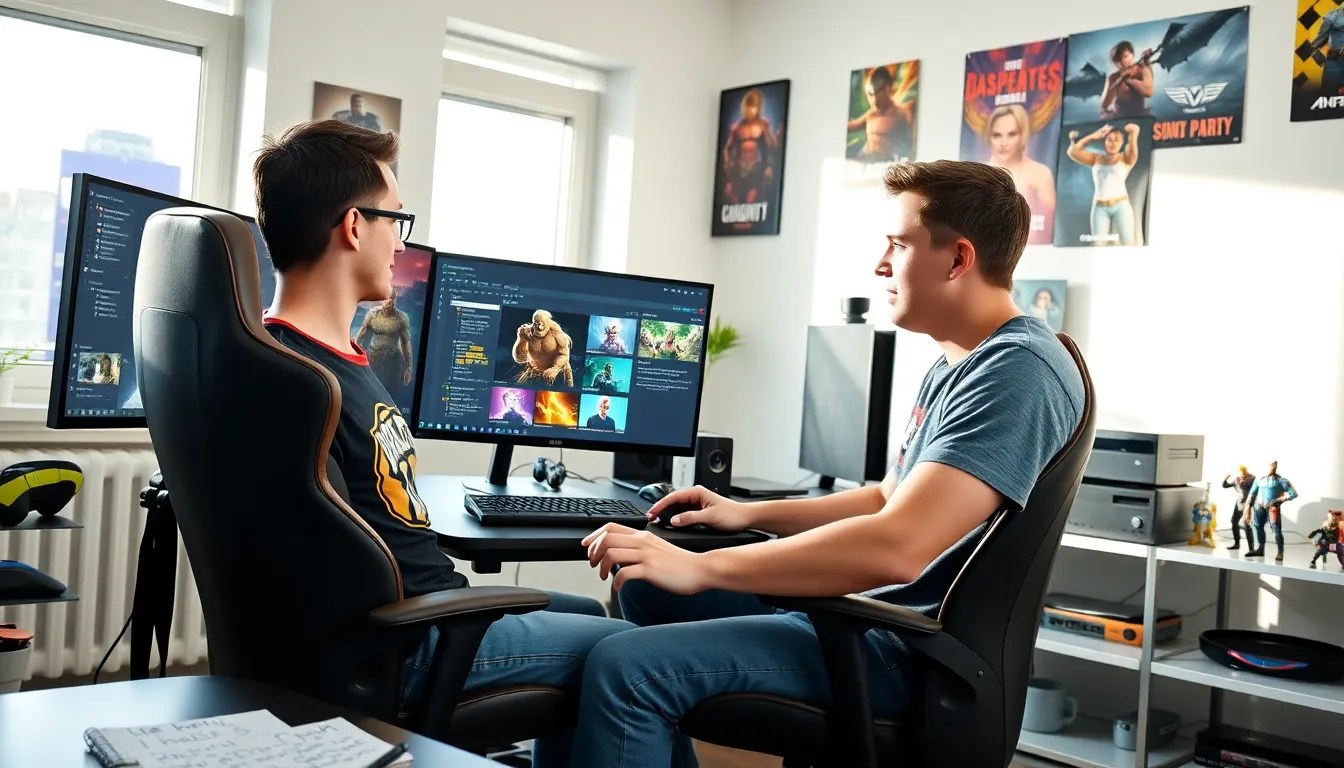 A gamer focused on using CK2Generator in a modern gaming room.