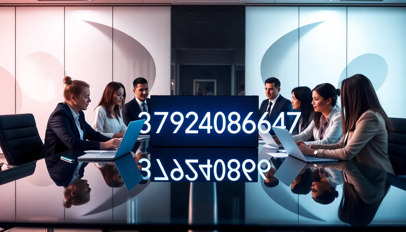 diverse team analyzing data in a modern office setting.