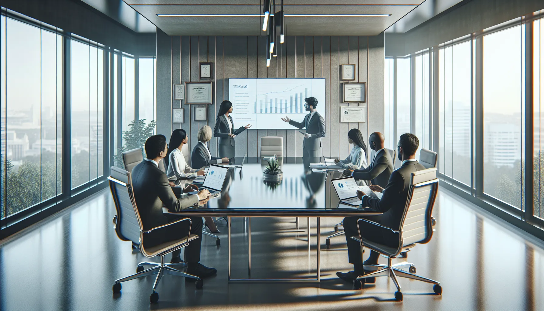 diverse professionals discussing implementation challenges in a corporate meeting.