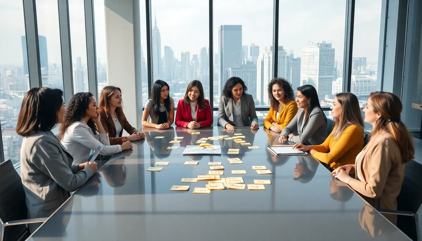 diverse professionals discussing cultural phenomena in a modern office.