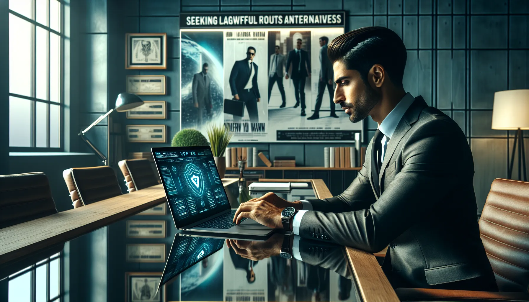 professional reviewing movies in a safe office environment.