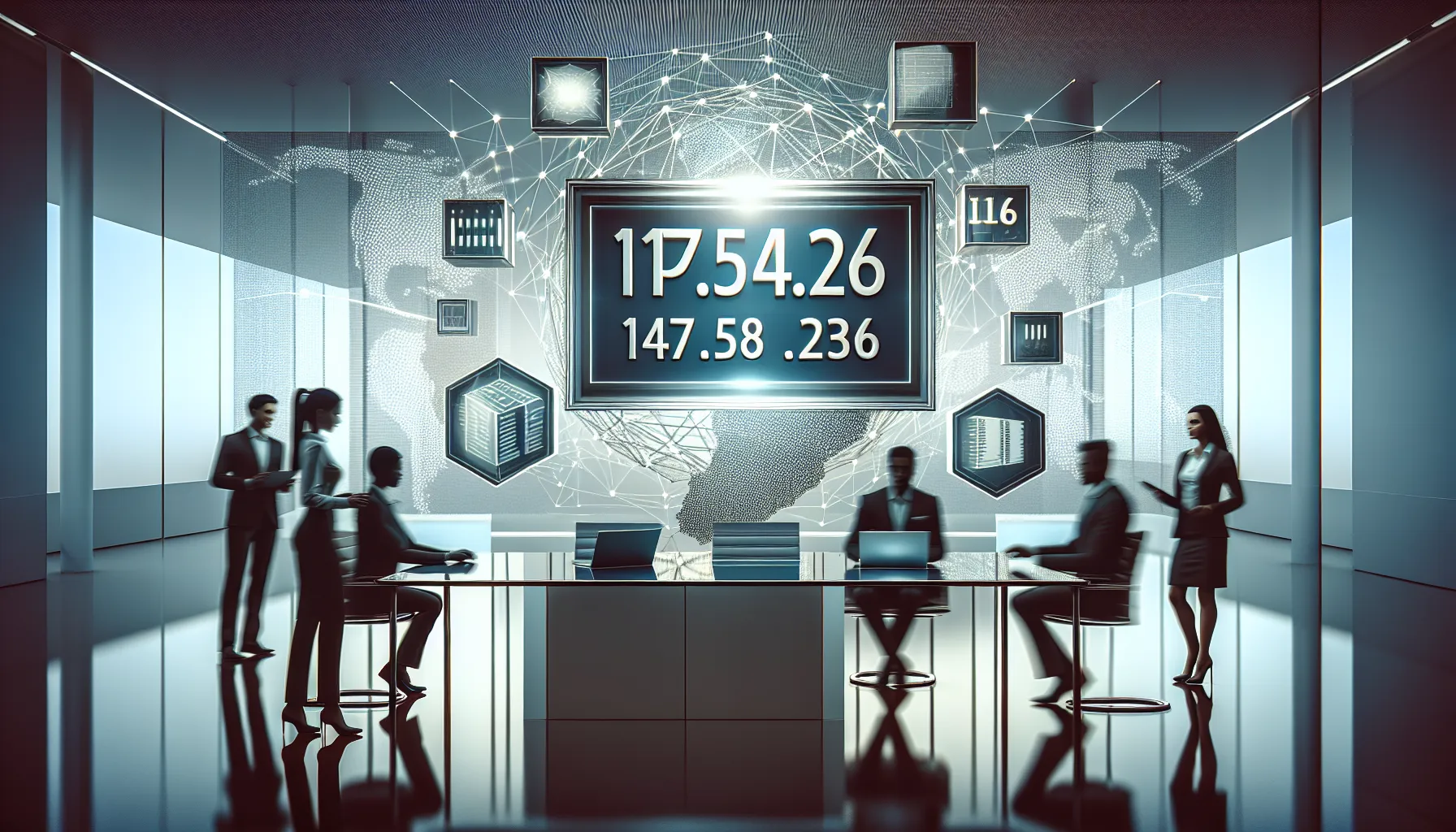 modern office displaying the IP address 147.50.148.236.