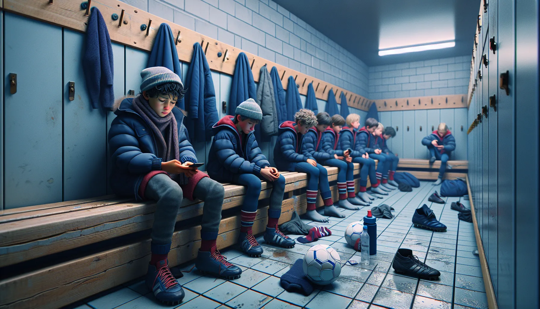 Isolated norwegian youth player ignored in locker room while peers mock online.
