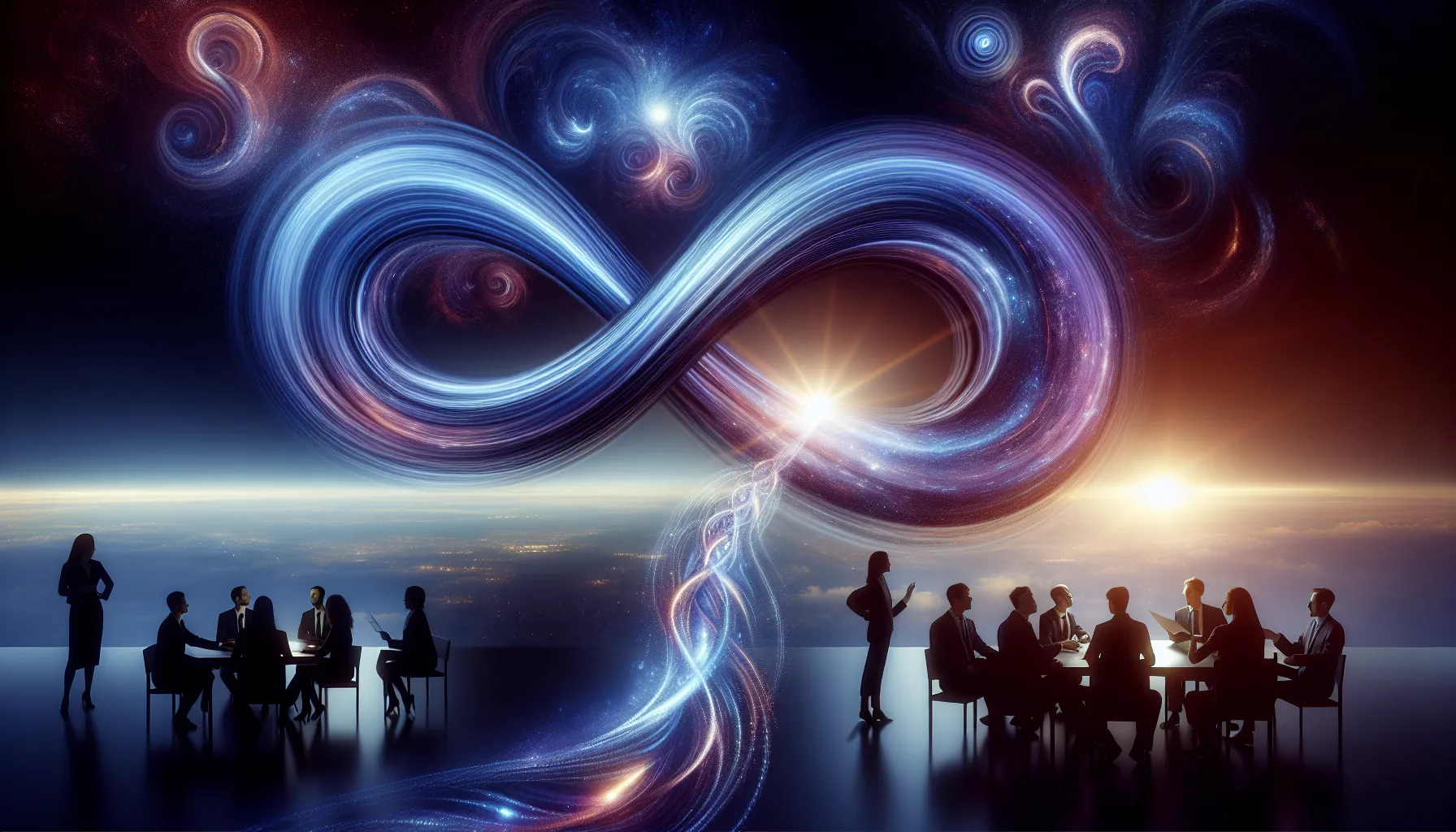 Abstract representation of infinity symbolizing boundlessness.