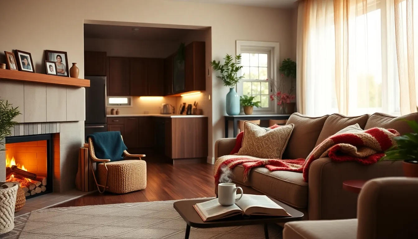 cozy living room illustrating the emotional connection to home.