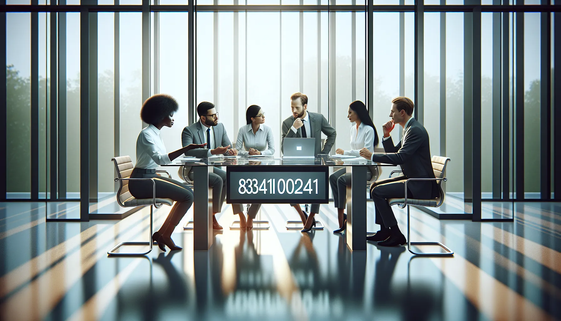 diverse team discussing business strategies in a modern office.