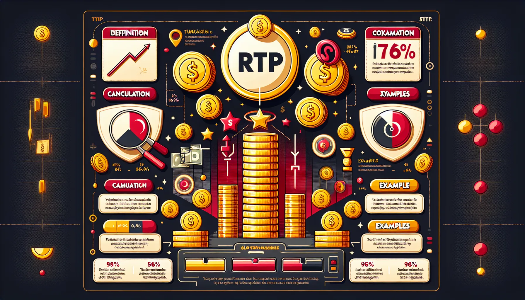 Illustration explaining RTP and its implications in slot games.