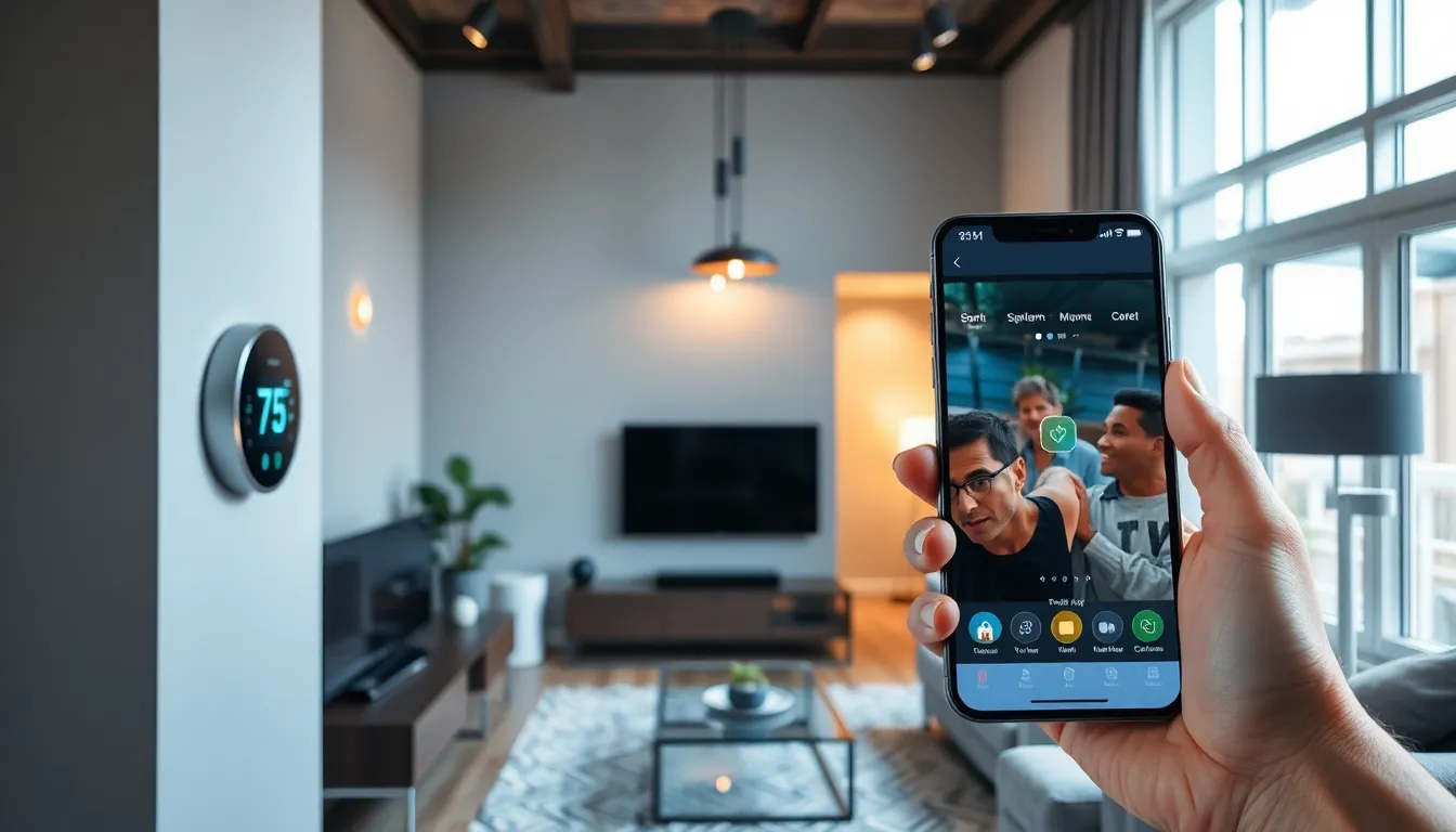 modern apartment showcasing smart home devices for convenience and security.