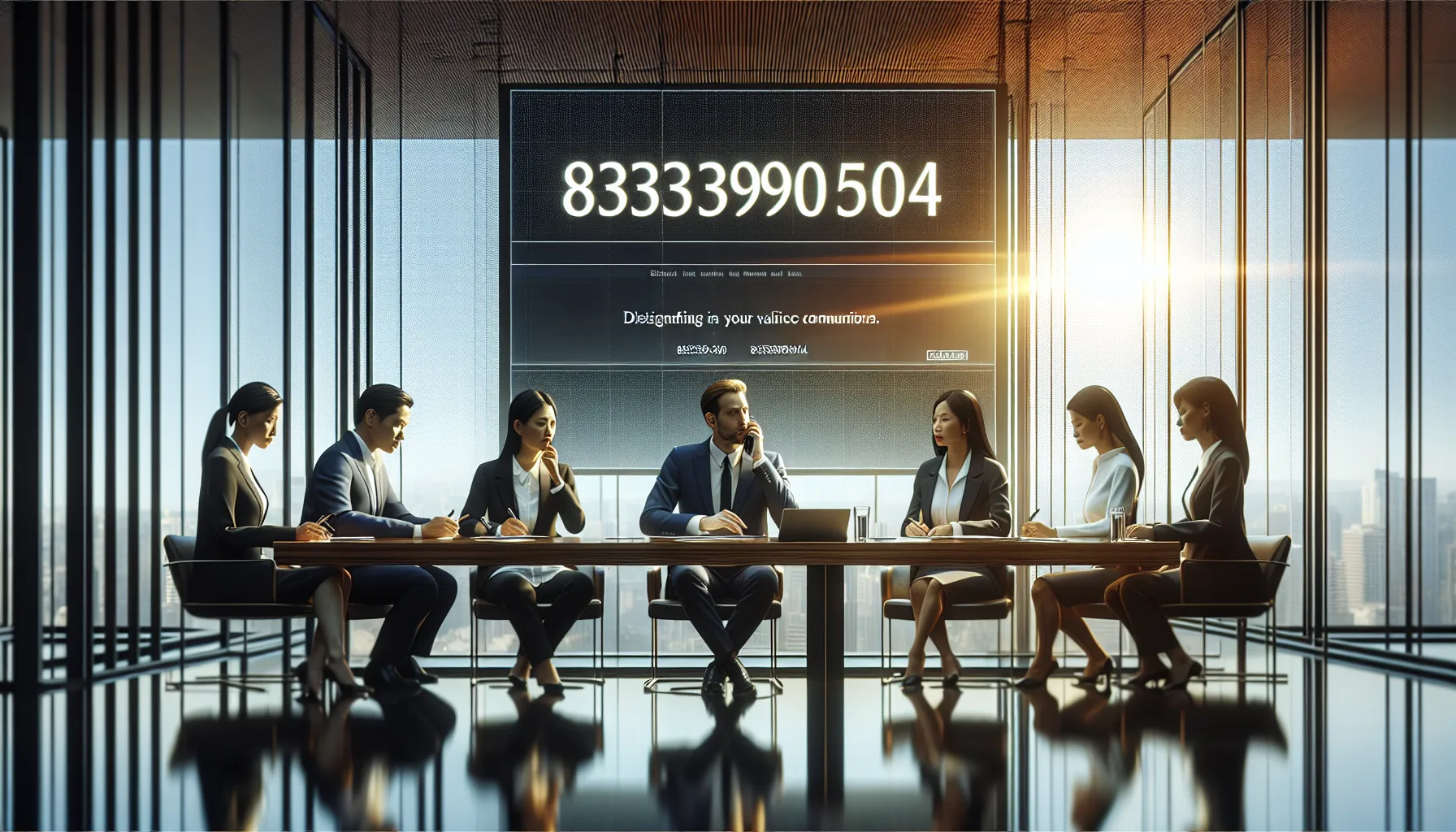 diverse team on a conference call discussing caller ID validation.