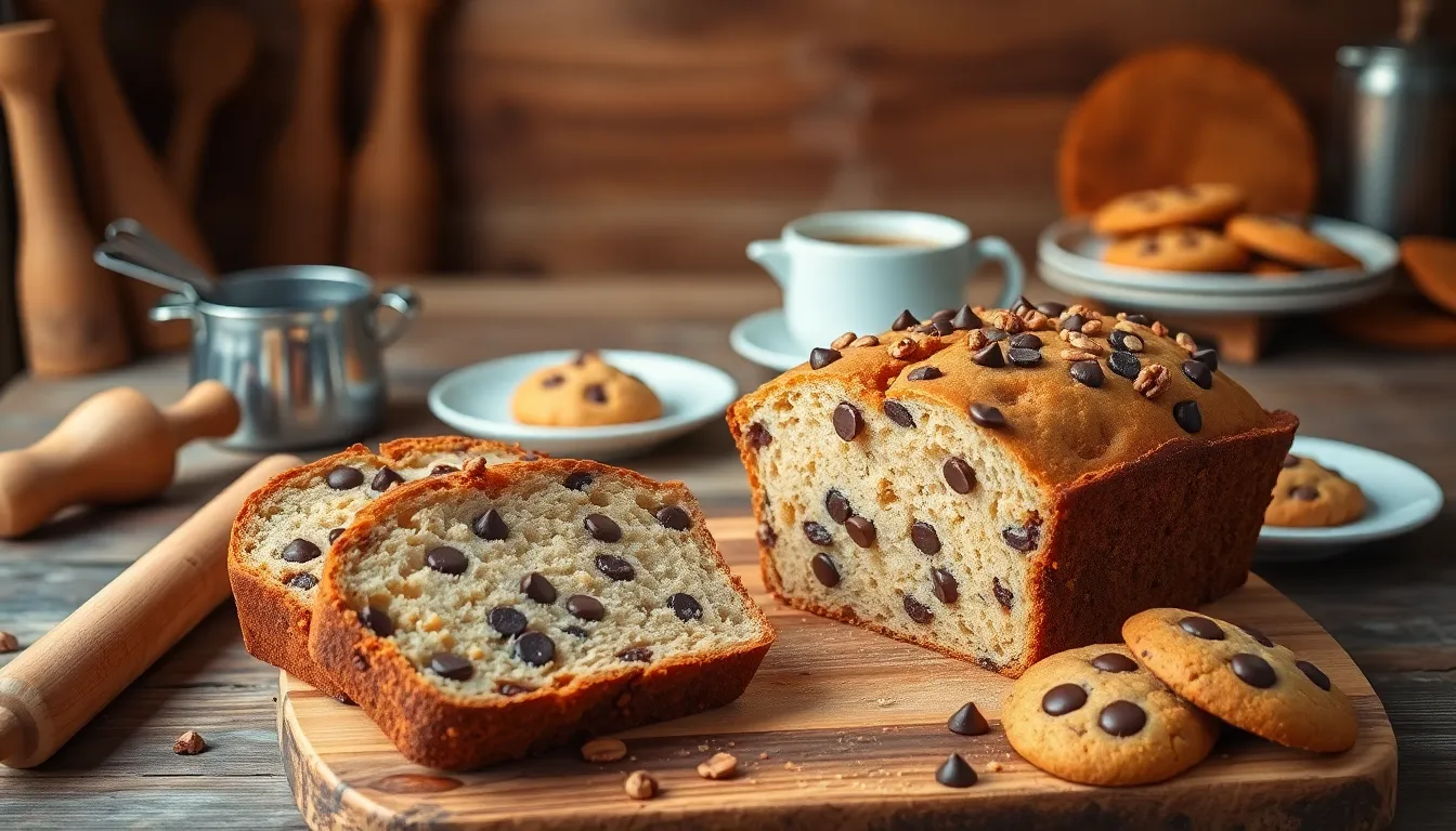 fresh cookiesforlove bread and cookies in a cozy kitchen setting.
