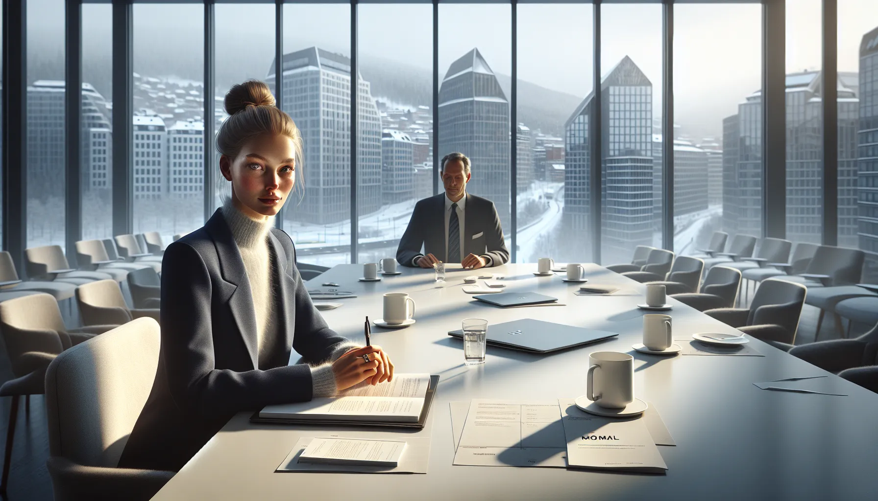 Hvordan bli en god forhandler: strategier og feil du må unngå 2 Norwegian professional calmly listening during a business negotiation in a bright meeting room.