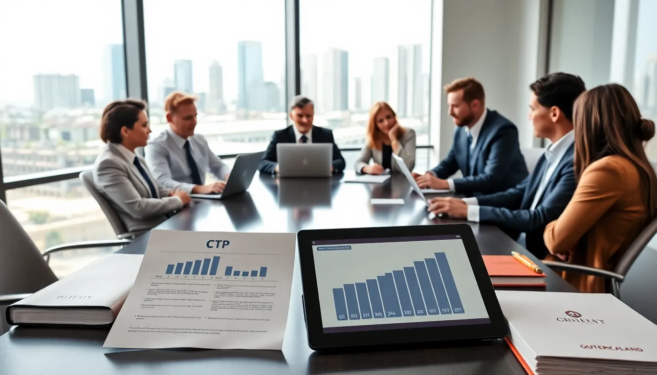 Professionals discussing CTP insurance compensation in a Brisbane office.