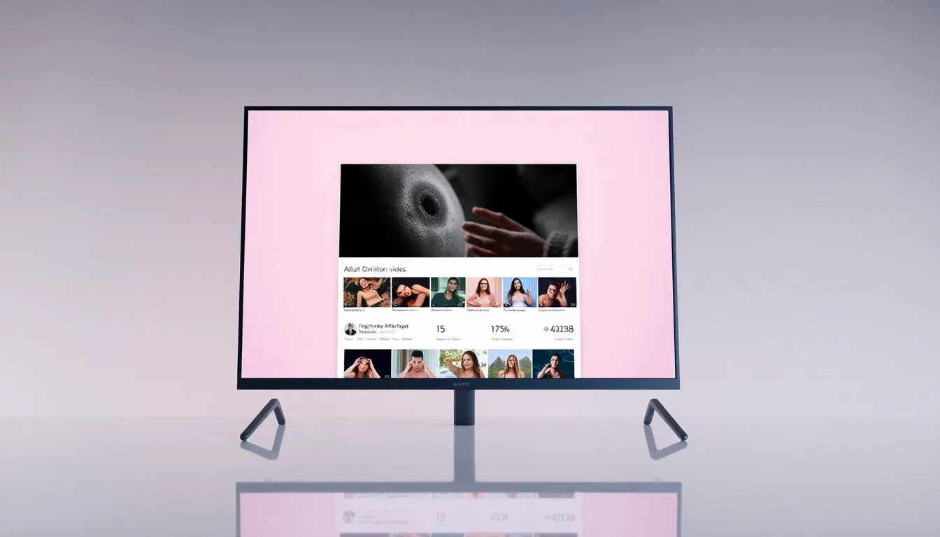 high-quality adult entertainment website interface.