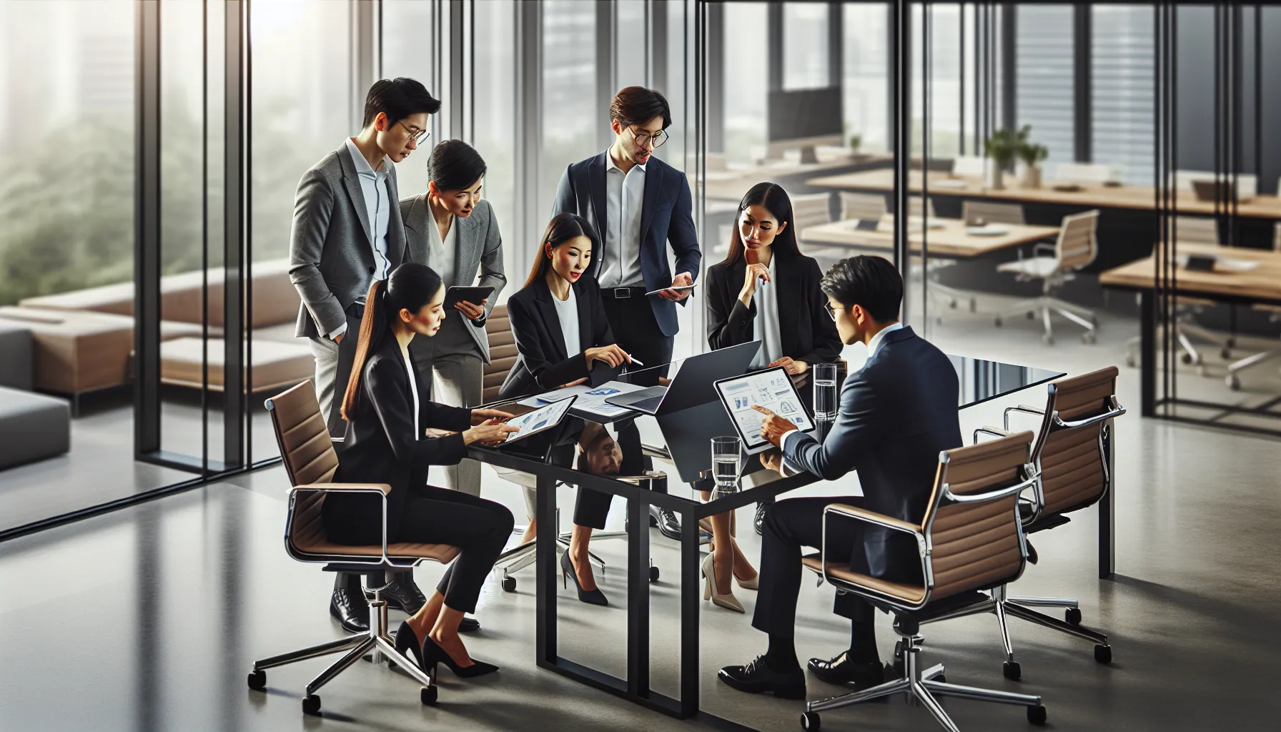 diverse team collaborating in a modern office to tackle technology challenges.
