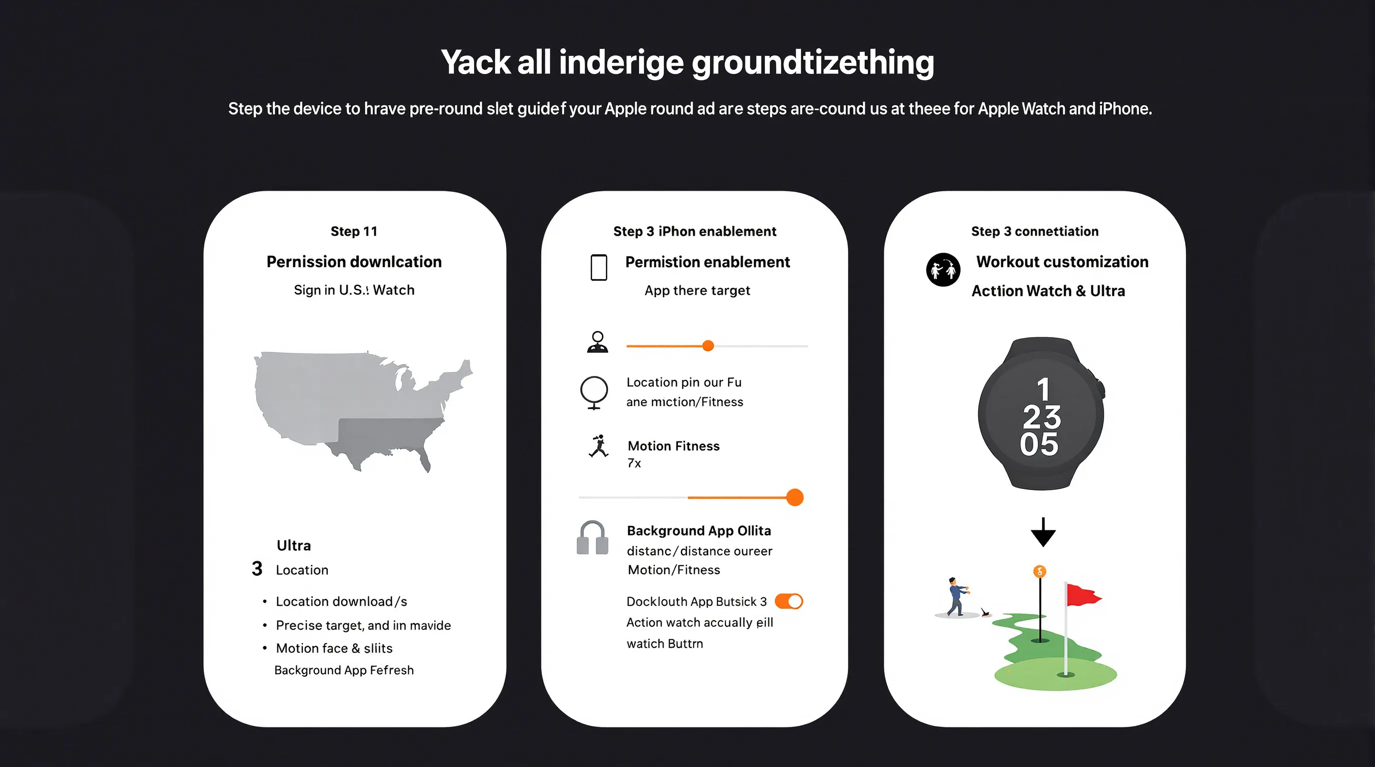 Three-step checklist to prepare Apple Watch and iPhone for golf play.