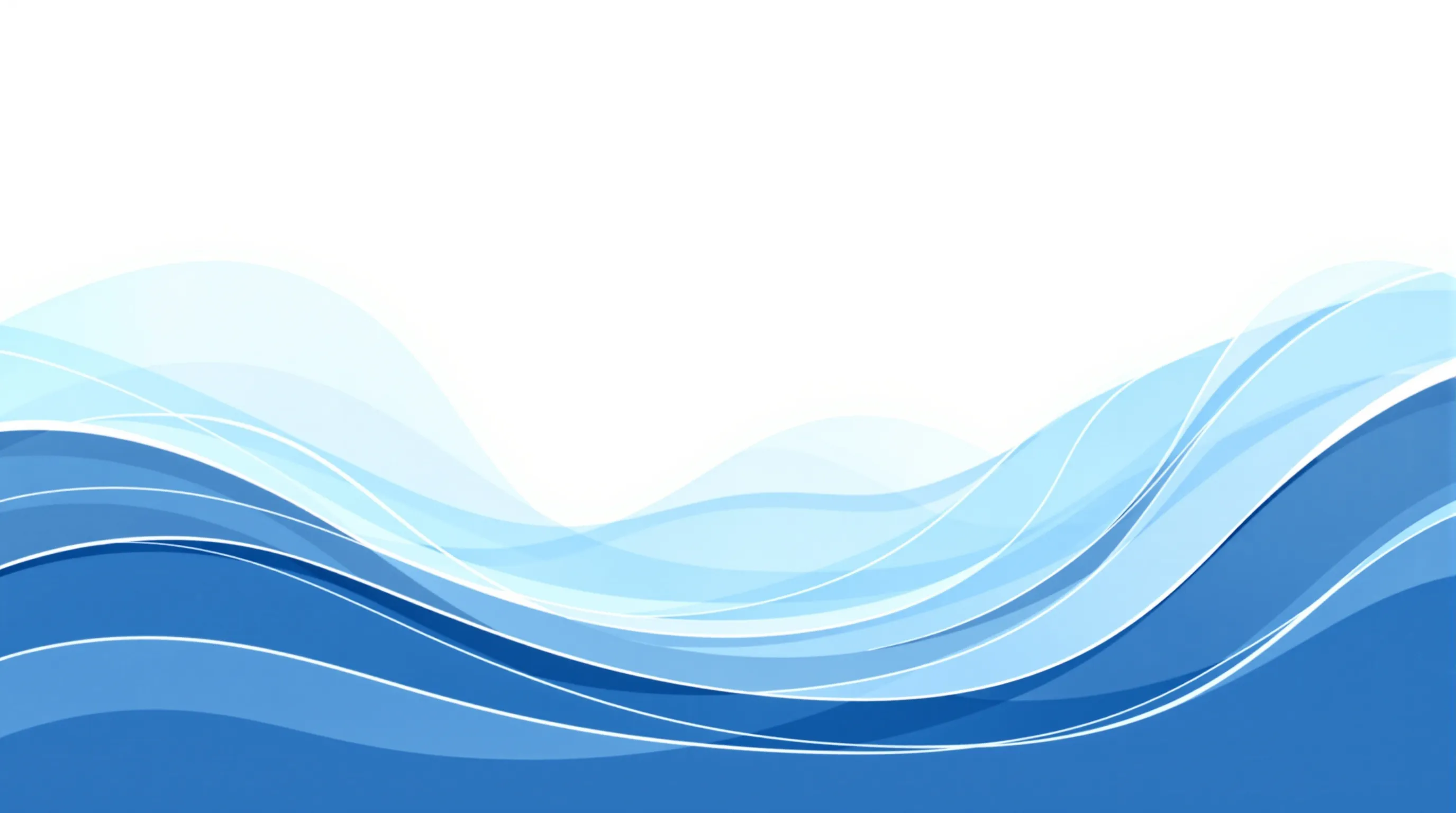A minimal blue wave arc on white background symbolizing poetic sea reflection.