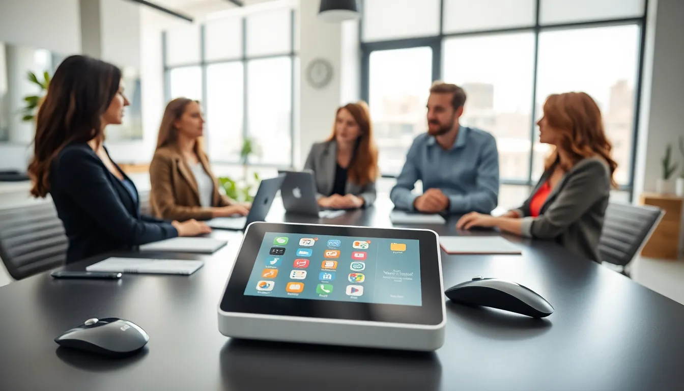 professional discussing features of the Applewhite Bitclassic in a modern office.