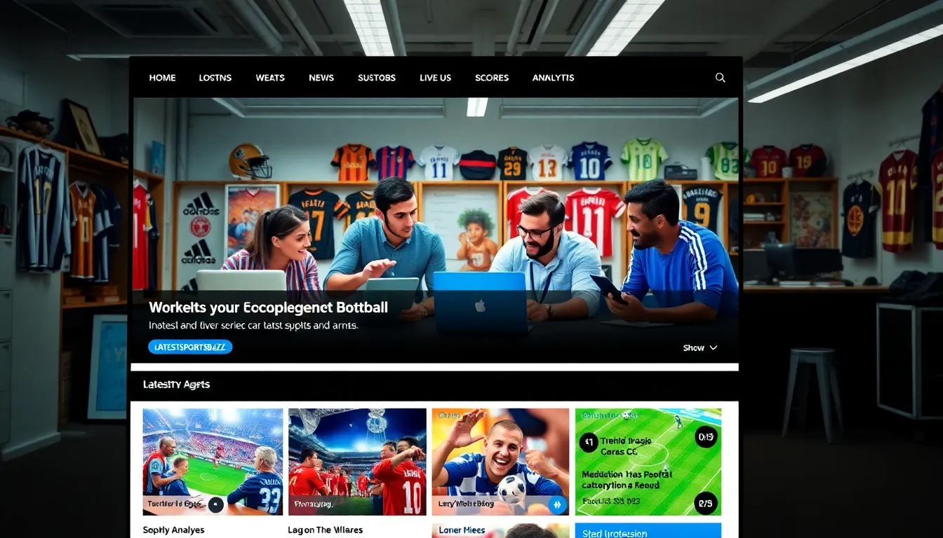 football fans engaging with a modern online sports platform.