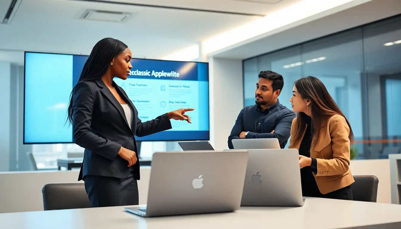 diverse team discussing cryptocurrency in a modern office.