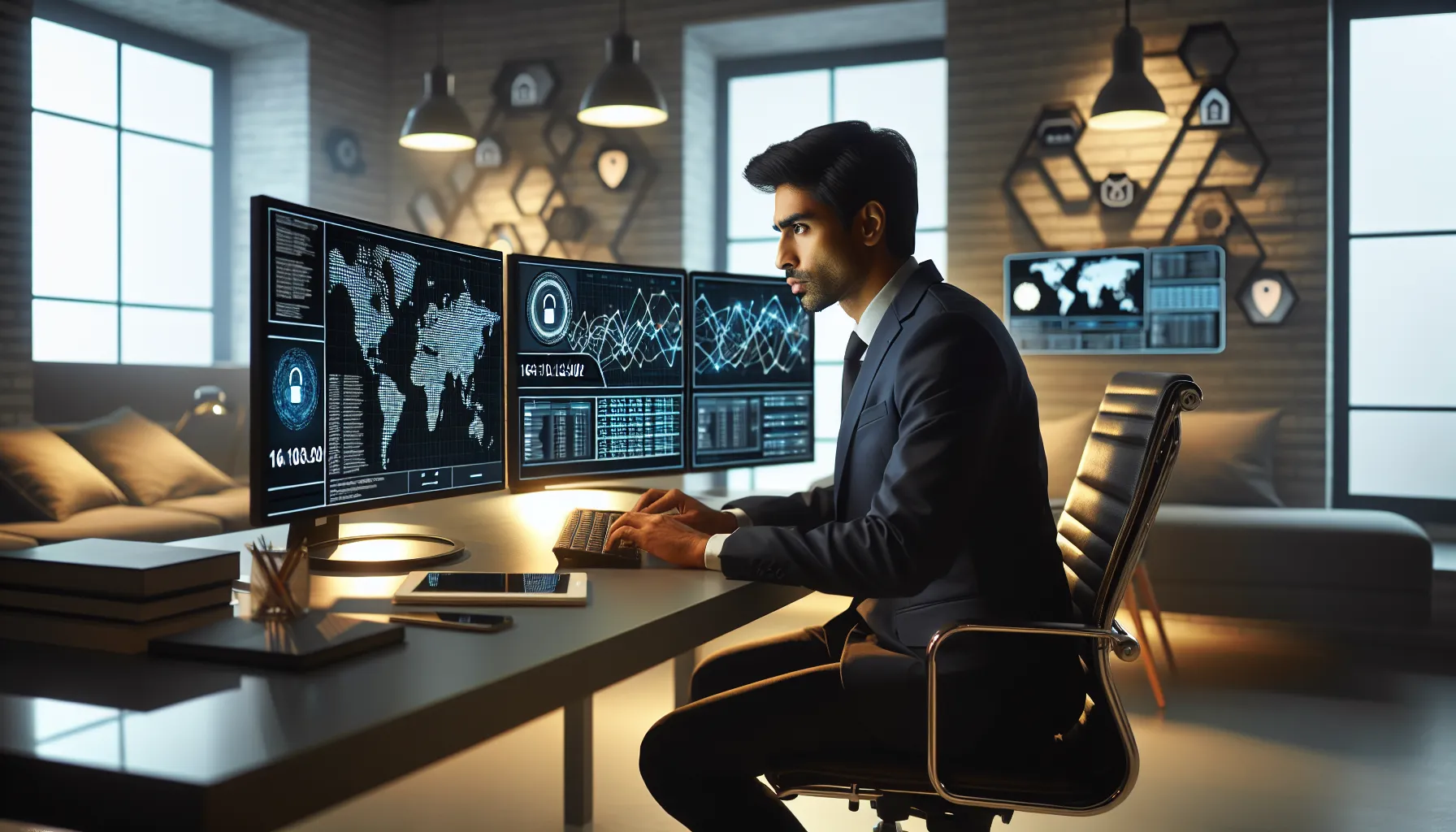 cybersecurity professional analyzing data related to an IP address.