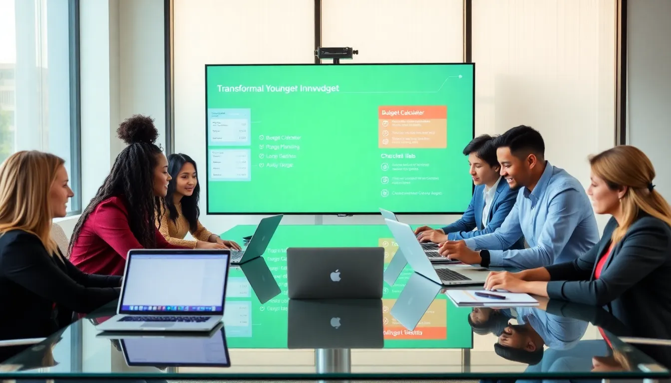 diverse team collaborating on event planning in a modern office.