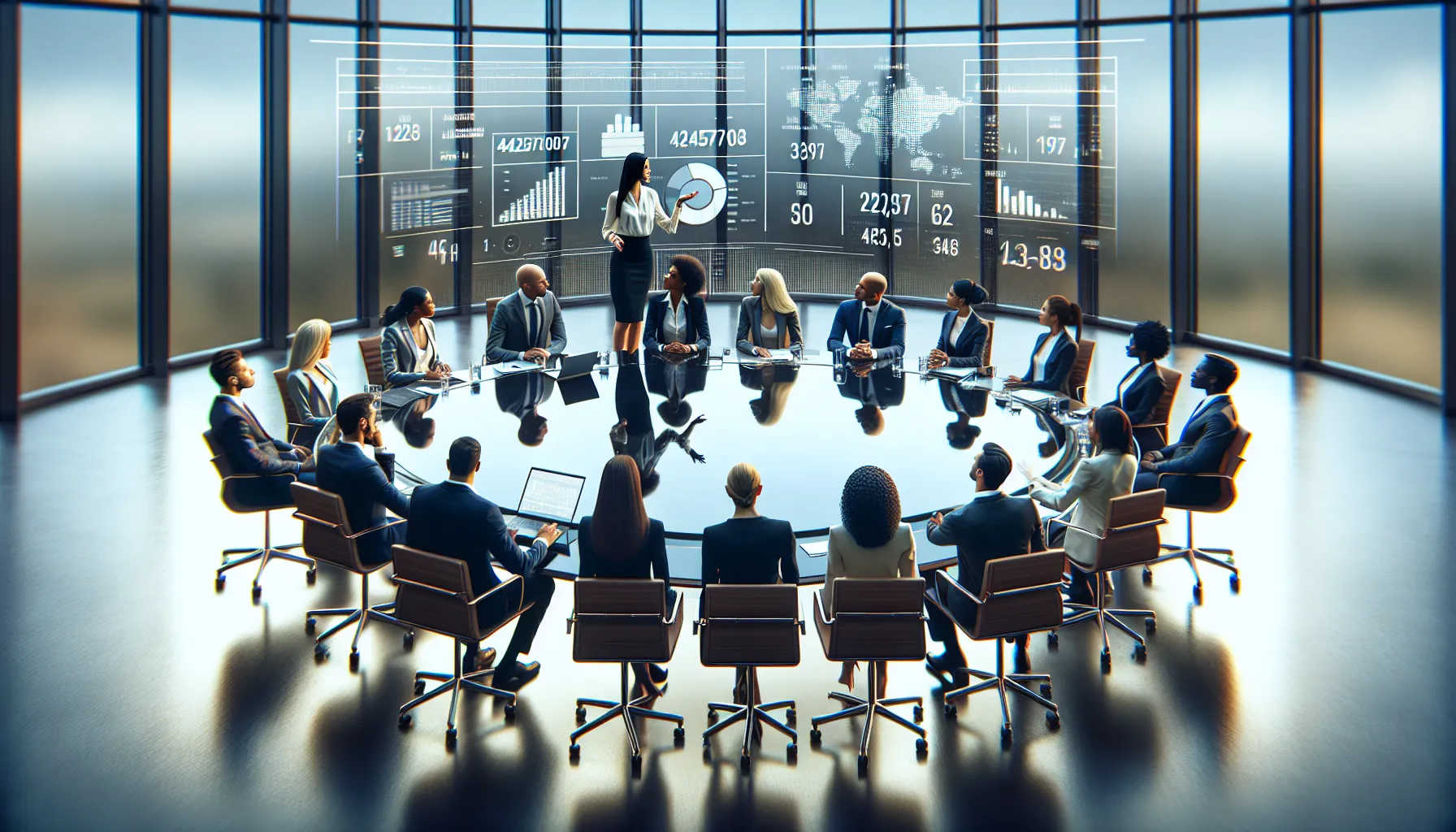 diverse team discussing the significance of a numerical code in an office.