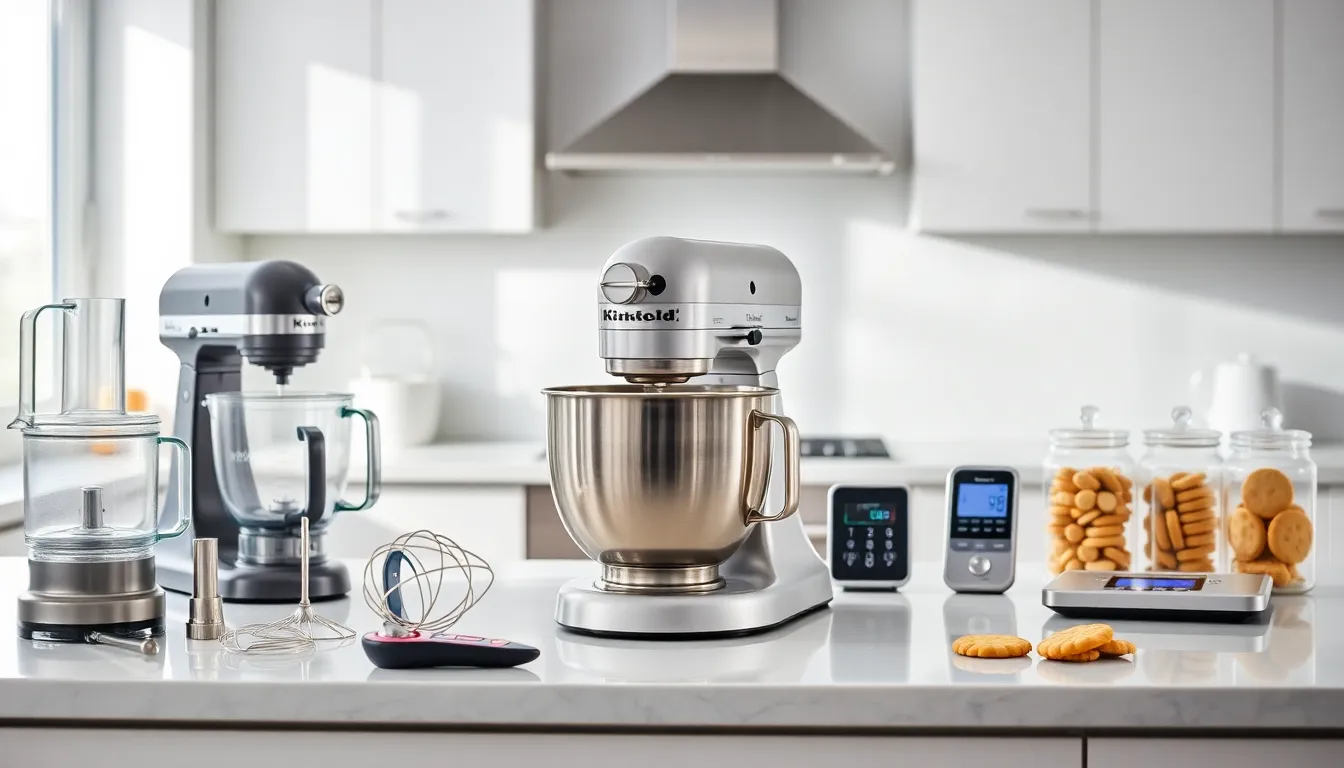 modern kitchen with baking tools and gadgets for cookie lovers.