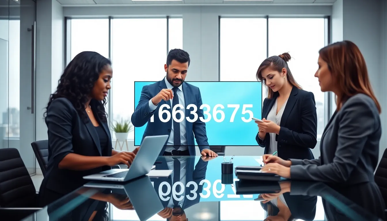 diverse team discussing telecommunications service in a modern office.